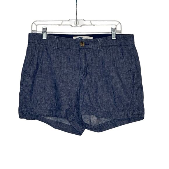 Old Navy blue chambray mid rise shorts size 8 - Picture 1 of 6